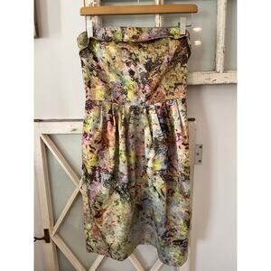 Anthropologie McGinnsize 6 strapless dress Cooling Magma